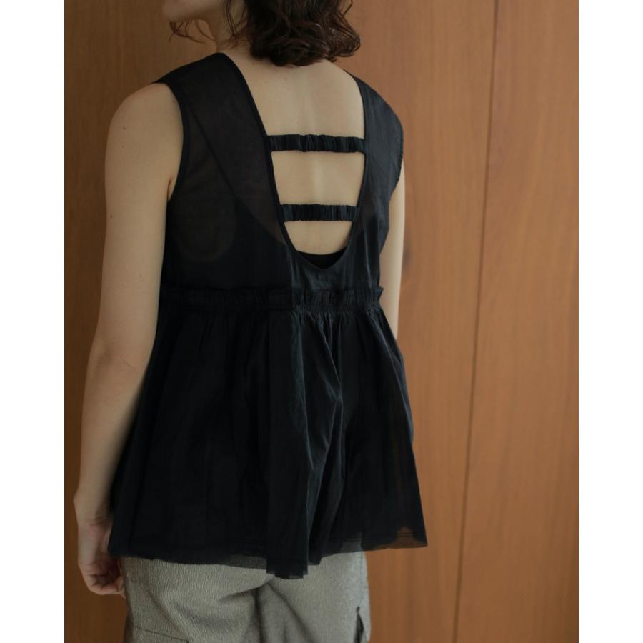 anuke（アンヌーク） SALE ANUKE (アンヌーク）Sheer Peplum Tops 即日