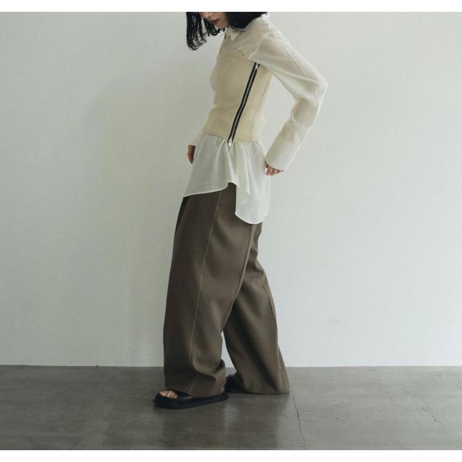 anuke（アンヌーク） SALE (アンヌーク）Sheer Satin Shirts 即日発送