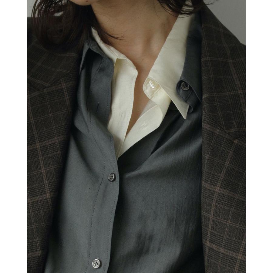 anuke（アンヌーク） SALE (アンヌーク）Sheer Satin Shirts 即日発送