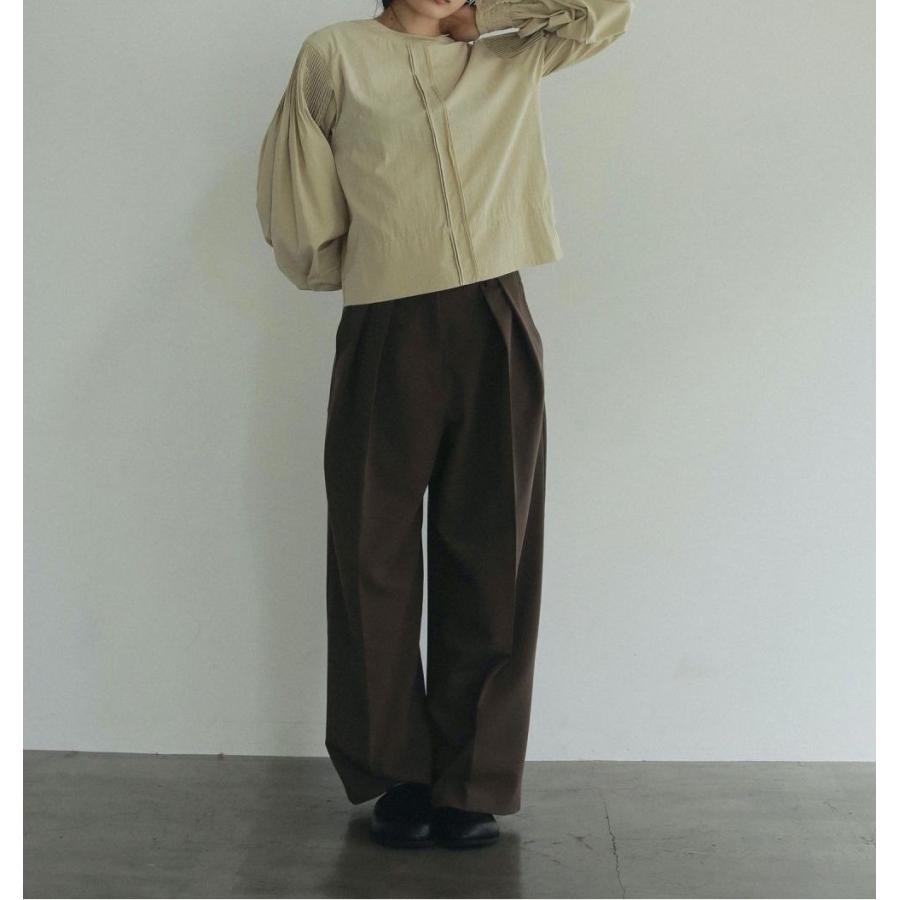 anuke（アンヌーク） (アンヌーク）Typewriter Pintuck Blouse 即日