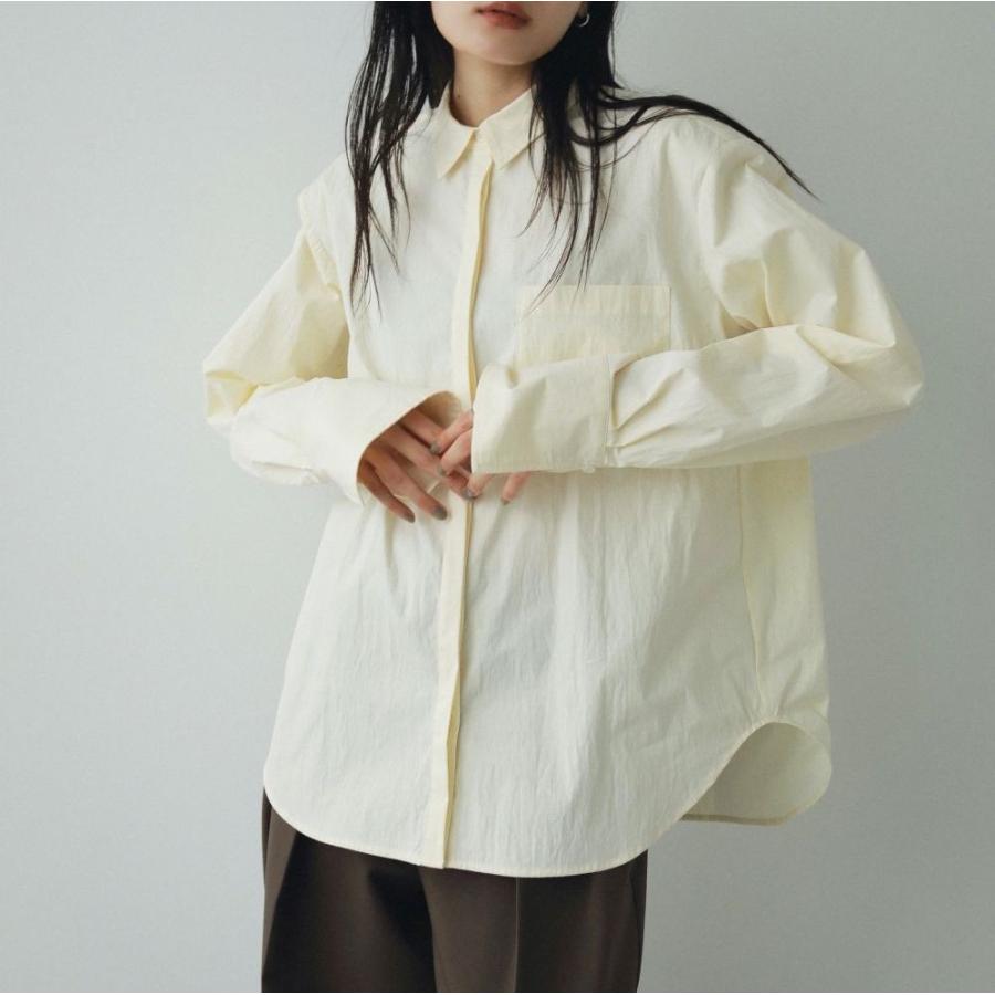 シャツ+ブラウス(長袖+七分) anuke Typewriter Shirring Tops anuke（アンヌーク） Typewriter Box Shirts 即日発送 : RAPTURE