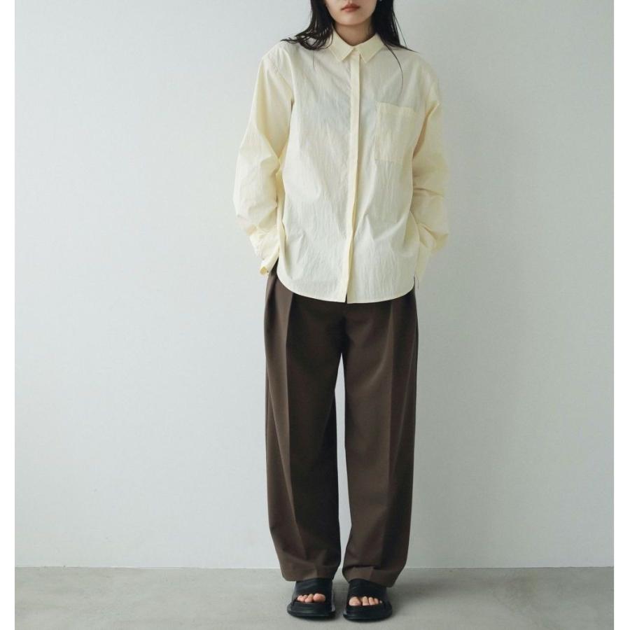 シャツ+ブラウス(長袖+七分) anuke Typewriter Shirring Tops anuke（アンヌーク） tシャツ Typewriter Shirring Tops レディース