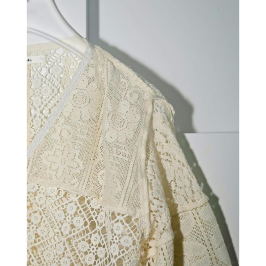anuke アンヌーク　Patchwork Lace Cardigan anuke（アンヌーク） (アンヌーク）Patchwork Lace Cardigan 即納