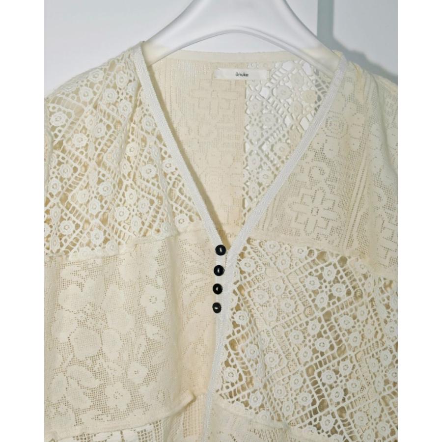 anuke（アンヌーク） (アンヌーク）Patchwork Lace Cardigan 即納