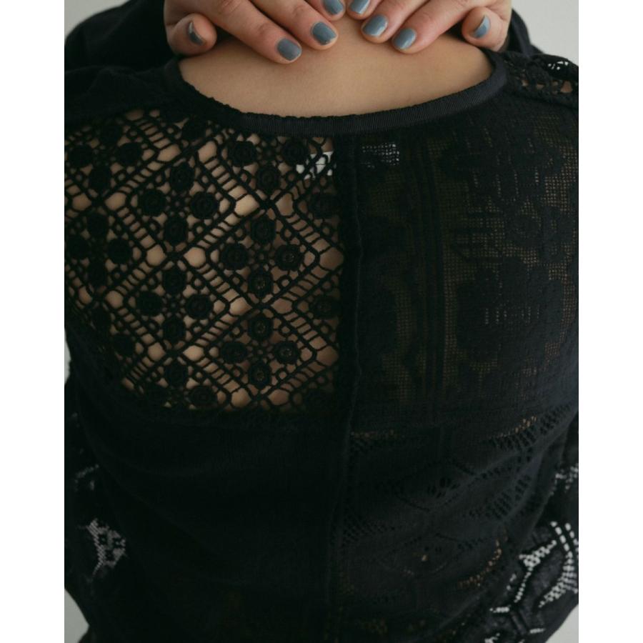 anuke（アンヌーク） (アンヌーク）Patchwork Lace Cardigan 即納
