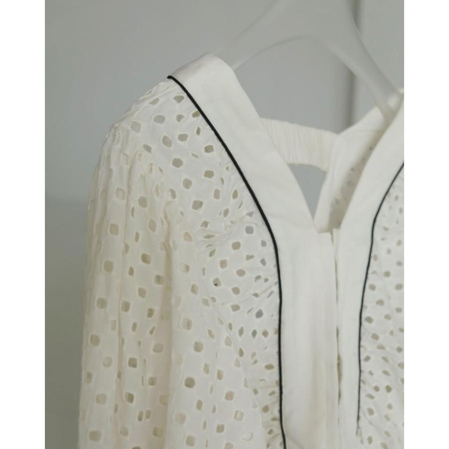 anuke（アンヌーク） (アンヌーク）Volume Cutwork Blouse 即納