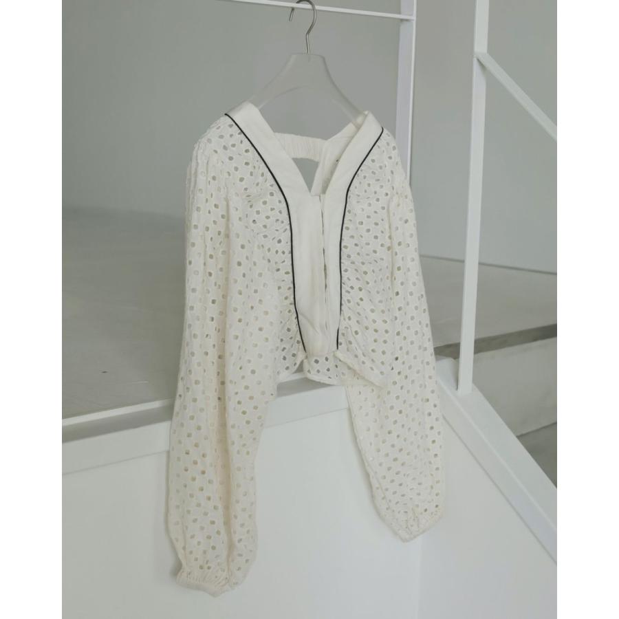 anuke（アンヌーク） (アンヌーク）Volume Cutwork Blouse 即納