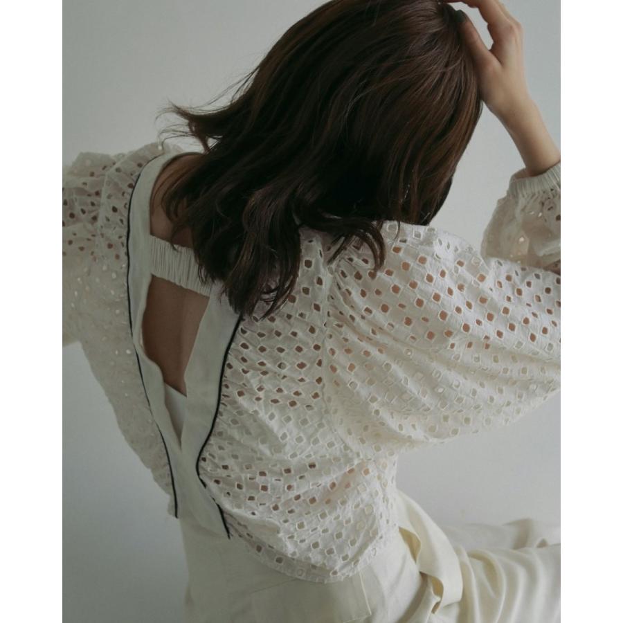anuke（アンヌーク） (アンヌーク）Volume Cutwork Blouse 即納