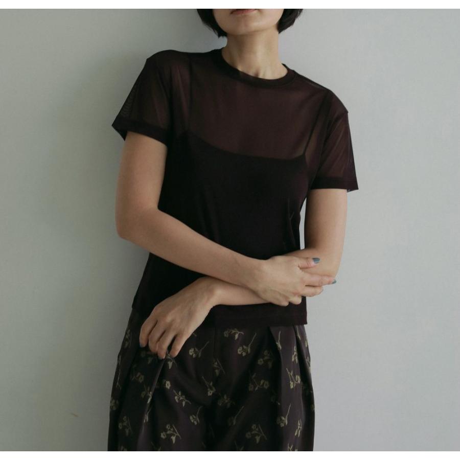 トップス anuke Sheer Tulle T-shirts Black Sheer Tulle T-shirts（Tシャツ/カットソー）｜anuke