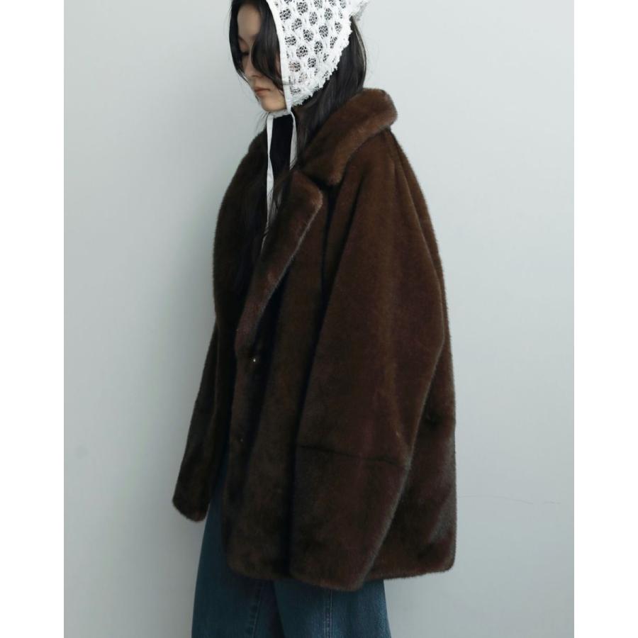 さ*マ様 anuke Eco Minkfur Jacket アイボリー サイズ3 ànuke online store（アンヌーク） / Eco Minkfur JacketEco Minkfur