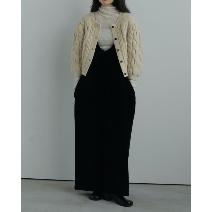 ànuke /アンヌーク Velour Uneck Onepieceブラック38 Velour Uneck Onepiece（ワンピース）｜anuke（アンヌーク）の