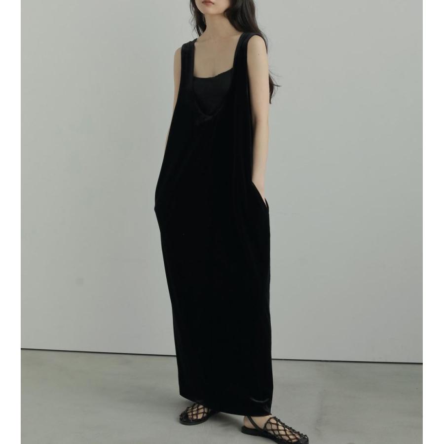 ànuke /アンヌーク Velour Uneck Onepieceブラック38 Velour Uneck Onepiece（ワンピース）｜anuke（アンヌーク）の