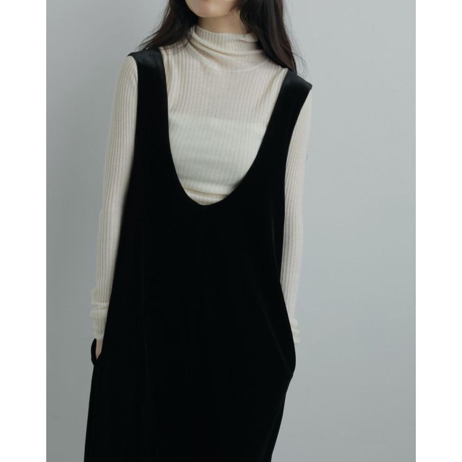 ànuke /アンヌーク Velour Uneck Onepieceブラック38 ànuke online store（アンヌーク） / Velour Uneck