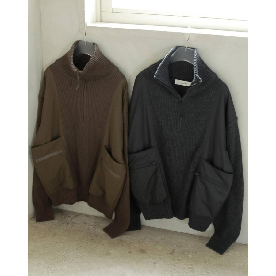 anuke（アンヌーク） アンヌークHalfzip Docking Knit 即日発送