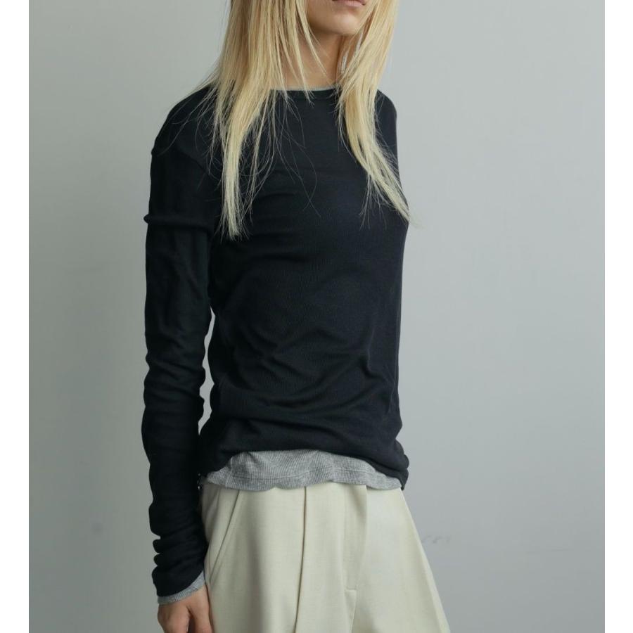 anuke（アンヌーク） SALE ANUKE Layered Sheer Long T-shirts 即日