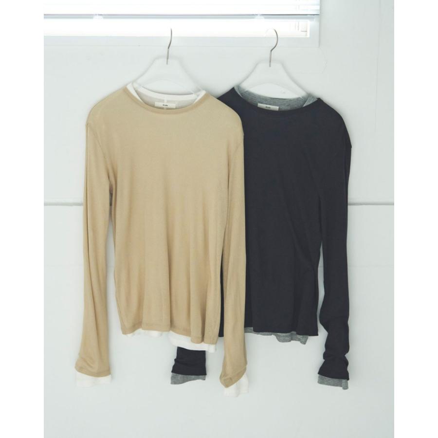 anuke（アンヌーク） SALE ANUKE Layered Sheer Long T-shirts 即日