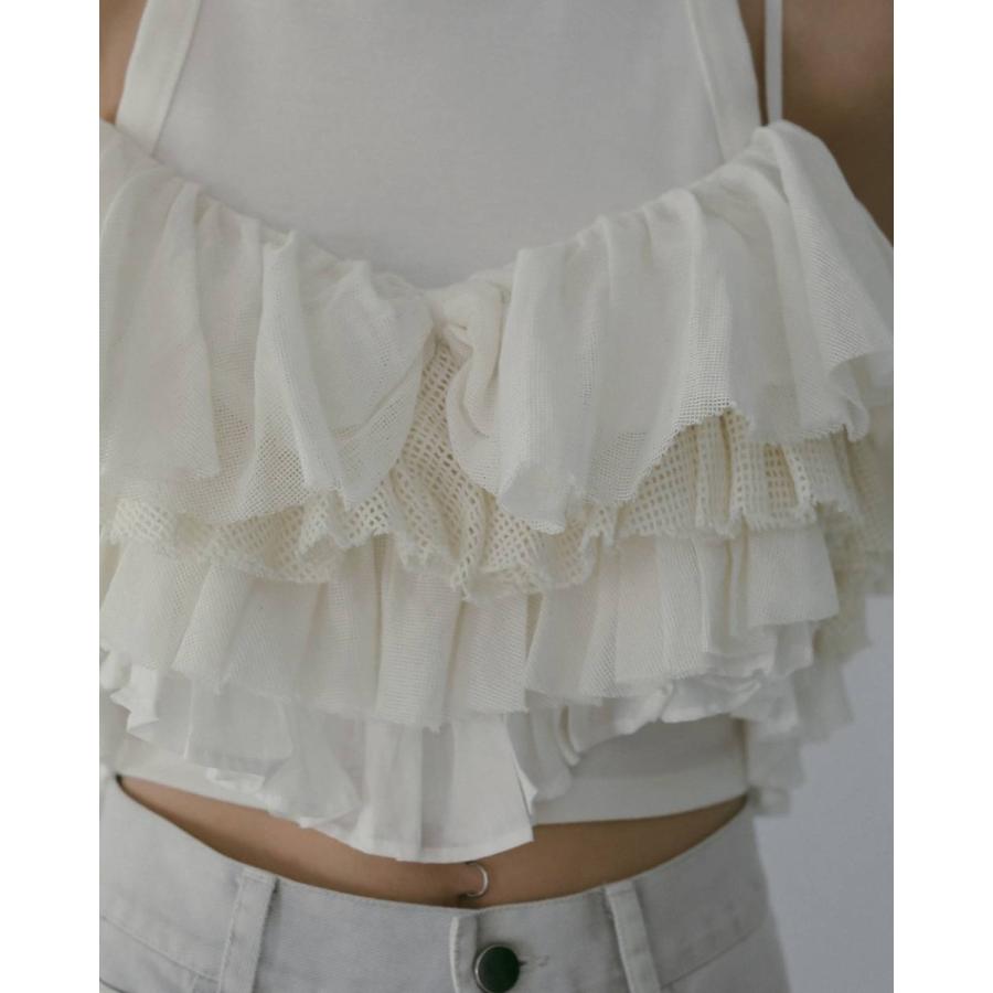 anuke（アンヌーク） Mesh Frill Camisole 即日発送 : RAPTURE - 通販