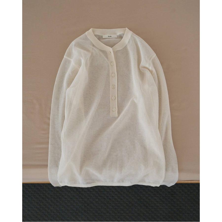 ANUKE アンヌーク Sheer Henley Knit 即日発送の画像