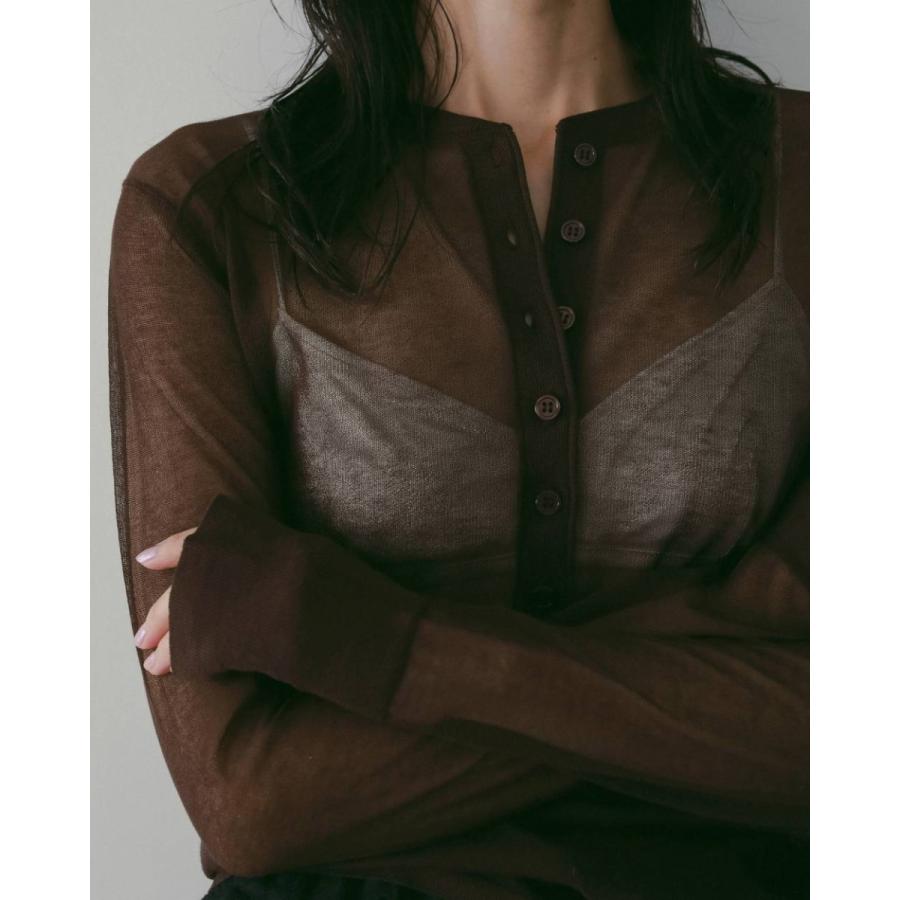 ANUKE アンヌーク Sheer Henley Knit 即日発送の画像