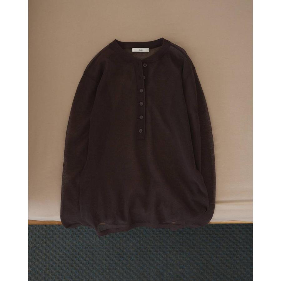 ANUKE アンヌーク Sheer Henley Knit 即日発送の画像