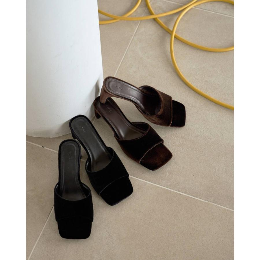 【新品・未使用】anuke Squaretoe Velour Mule anuke（アンヌーク） Squaretoe Velour Mule 即日発送 : RAPTURE