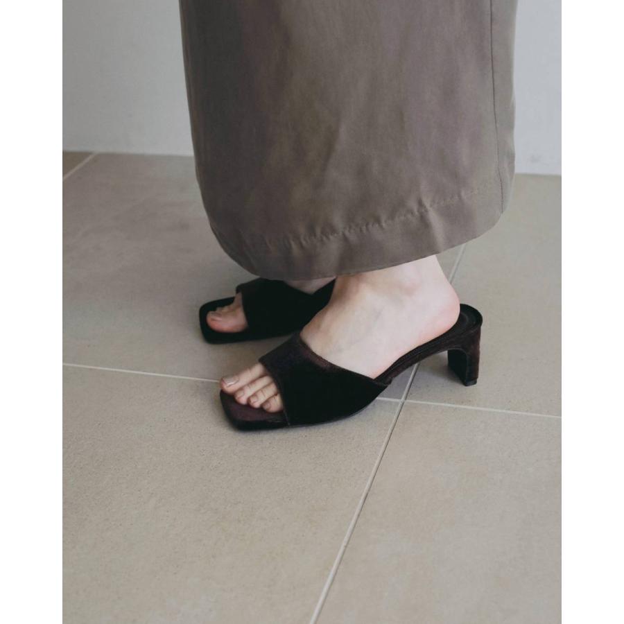 靴 anuke Squaretoe Velour Mule(black) anuke（アンヌーク） Squaretoe Velour Mule 即日発送 : RAPTURE