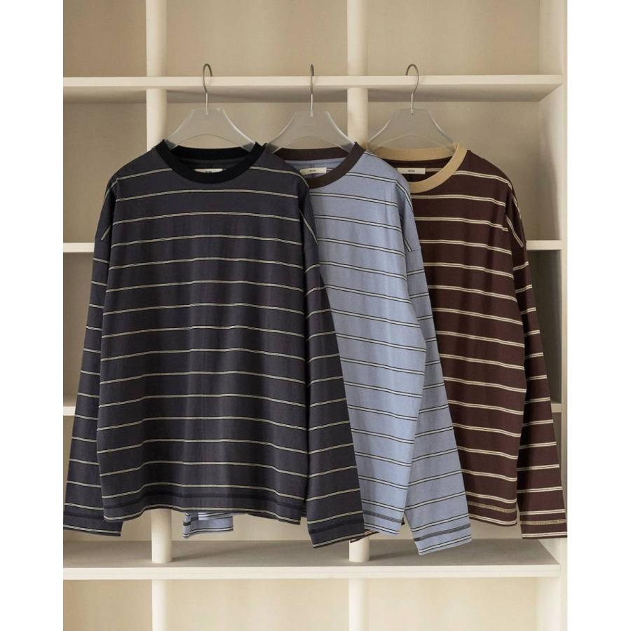 anuke（アンヌーク） Border Loose Long T-shirts 即日発送 : RAPTURE