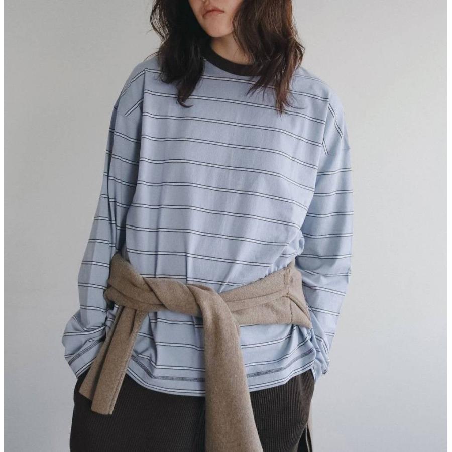 anuke（アンヌーク） Border Loose Long T-shirts 即日発送 : RAPTURE
