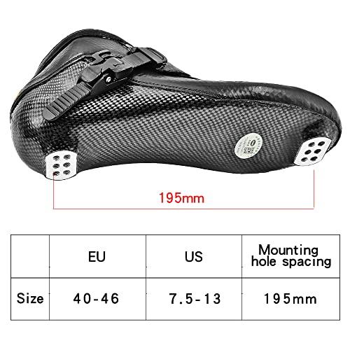 [大特価] PASENDI Professional Speed Skates Shoes 3 Wheels for Man 3 X 125 MM Big Wheels Carbon Fibre Roller Skating Shoes Black Inline Skate Shoes (ブラッ 【P1073644768】(38674円)
