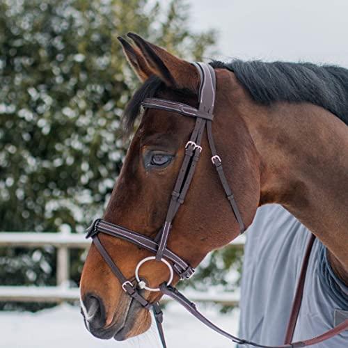 ExionProコンフォートライニングモノクラウンスナッフルブライドルU字型着脱式フラッシュホースブライドル&ラバー手綱付|Royal English Bridle for Horses ExionProコンフォートライニングモノクラウンスナッフルブライドルU字型着脱式フラッシュホースブライドル&ラバー手綱付|Royal English Bridle for Horses