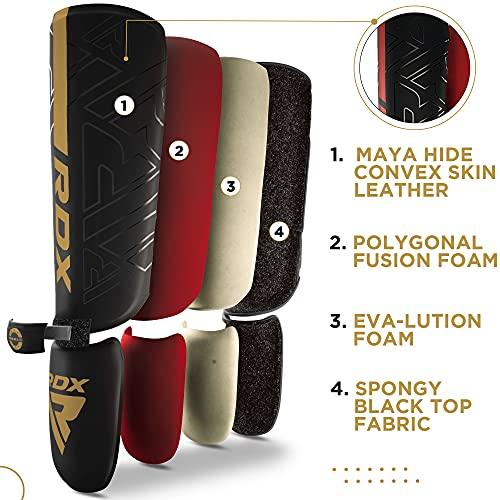 正規品 RDXシンガードキックボクシング用、ムエタイ用、トレーニングパッド用、マヤヒデ革カラ甲泡プロテクション用、レッグフットプロテクター格闘技用、スパーリ 【N2190731448】(12805円)