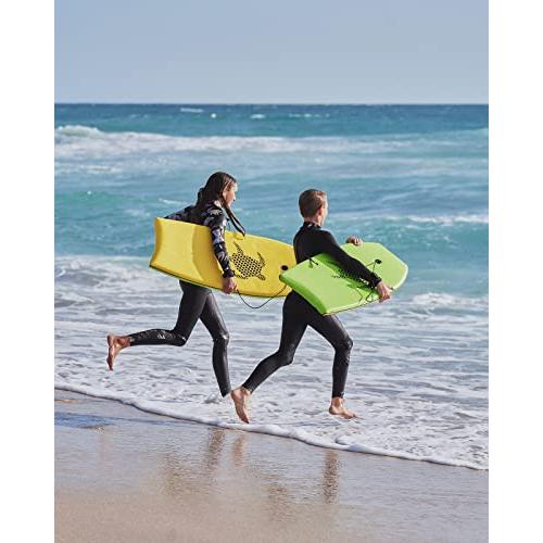 リストリード付きロガーヘッドビーチボディボード-軽量EPSコア-XPEフォームデッキとHDPEスリックボトムで快適、スピード、操作性を実現-子供や初心者に最適 スピード リストリード付きロガーヘッドビーチボディボード 軽量EPSコア XPEフォームデッキとHDPEスリックボトムで快適 操作性を実現 子供や初心者に最適