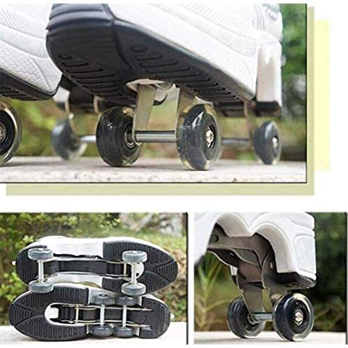 LDTXH自動歩行靴インビジブルローラースケート、2 in 1パルクールシューズ/インラインローラースケート靴、複列クワッドローラースケート屋外スポーツキック in LDTXH自動歩行靴インビジブルローラースケート 1パルクールシューズ/インラインローラースケート靴