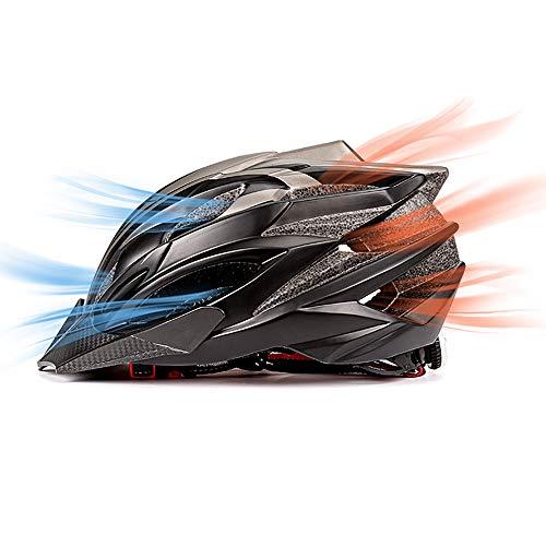 ZVRU大人用自転車ヘルメットロードマウンテンバイク用ヘルメット (取り外し可能バイザー2個、女性用レックライト付き) 、軽量調整式サイクリング用ヘルメッ ZVRU大人用自転車ヘルメットロードマウンテンバイク用ヘルメット 取り外し可能バイザー2個 女性用レックライト付き