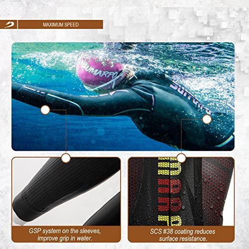 超特盛ミラクルプライス SUMARPOトライアスロンウェットスーツ4/2 mm、山本SCSスムーススキンネオプレンスキンスーツオープンウォータースイミング用、エコベース、フィーナ&アイア 【ZYX9296689021】(33488円)