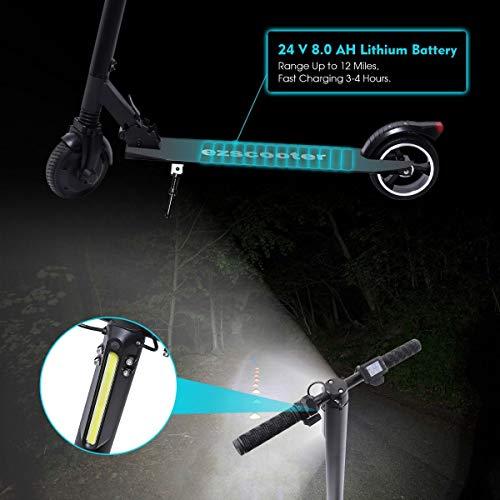 【新品】 10代から大人向けSuperrioポータブル電動スクーター250 W充電式折りたたみスクーター (黒) 【VQL1444859933】(52046円)