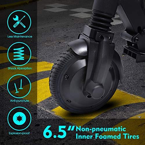 【新品】 10代から大人向けSuperrioポータブル電動スクーター250 W充電式折りたたみスクーター (黒) 【VQL1444859933】(52046円)