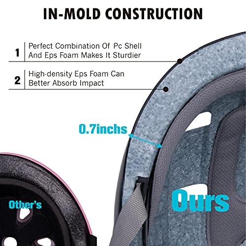 PATHLANE青少年用スケートボードバイクヘルメット、CPSCおよびASTM安全認定自転車スケートボーディングスクータースケーティングヘルメット、ダイヤル調整式 PATHLANE青少年用スケートボードバイクヘルメット CPSCおよびASTM安全認定自転車スケートボーディングスクータースケーティングヘルメット ダイヤル調整式