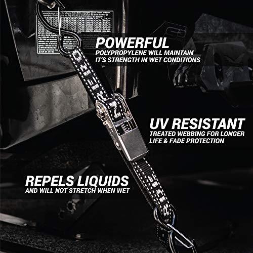 トレーラーへのステンレスボートタイダウンストラップ|ニュージーランド製の優れた強度2，400 lbs UV加工ボートランサムタイダウンストラップ|1インチ×2.5’ トレーラーへのステンレスボートタイダウンストラップ|ニュージーランド製の優れた強度2，400 lbs UV加工ボートランサムタイダウンストラップ|1インチ×2 Trailer