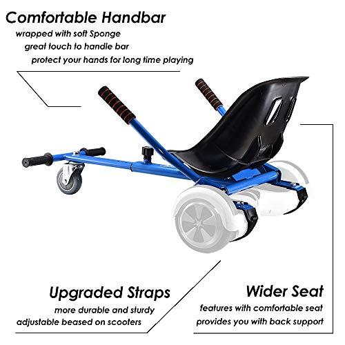 セルフバランシングスクーター用ホバーボードシートアタッチメント、フレーム調整式ゴーカート変換キット、キッズ大人用ホバーボードアクセサリー、ワイドチ セルフバランシングスクーター用ホバーボードシートアタッチメント フレーム調整式ゴーカート変換キット キッズ大人用ホバーボードアクセサリー