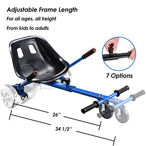 セルフバランシングスクーター用ホバーボードシートアタッチメント、フレーム調整式ゴーカート変換キット、キッズ大人用ホバーボードアクセサリー、ワイドチ セルフバランシングスクーター用ホバーボードシートアタッチメント フレーム調整式ゴーカート変換キット キッズ大人用ホバーボードアクセサリー