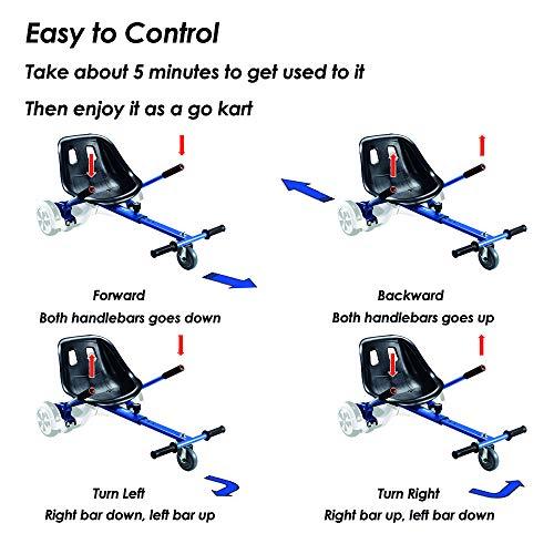 セルフバランシングスクーター用ホバーボードシートアタッチメント、フレーム調整式ゴーカート変換キット、キッズ大人用ホバーボードアクセサリー、ワイドチ セルフバランシングスクーター用ホバーボードシートアタッチメント フレーム調整式ゴーカート変換キット キッズ大人用ホバーボードアクセサリー