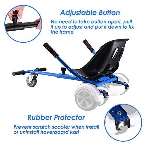 セルフバランシングスクーター用ホバーボードシートアタッチメント、フレーム調整式ゴーカート変換キット、キッズ大人用ホバーボードアクセサリー、ワイドチ セルフバランシングスクーター用ホバーボードシートアタッチメント フレーム調整式ゴーカート変換キット キッズ大人用ホバーボードアクセサリー