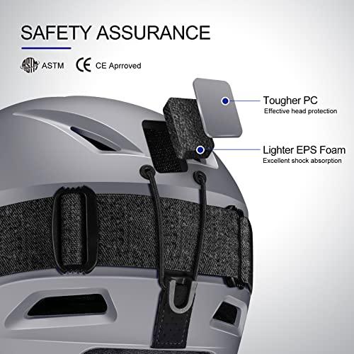 オドランドのスノーヘルメット、スノースポーツ用のスキーゴーグル付きスキーヘルメット、男性女性および若者用の耐衝撃性、防風性、安全スノーボードヘルメ オドランドのスノーヘルメット スノースポーツ用のスキーゴーグル付きスキーヘルメット 男性女性および若者用の耐衝撃性 防風性