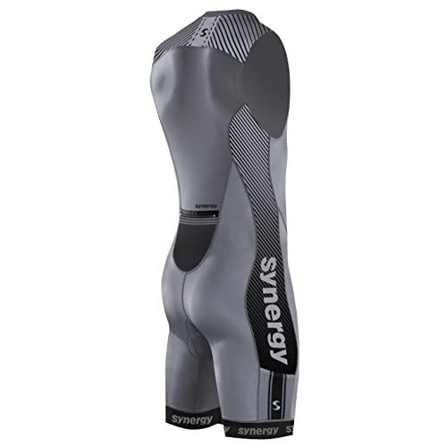 シナジートライアスロントライスーツ男子エリート袖なしトライスーツ(スレート/ブラック、ミディアム) シナジートライアスロントライスーツ男子エリート袖なしトライスーツ スレート/ブラック ミディアム