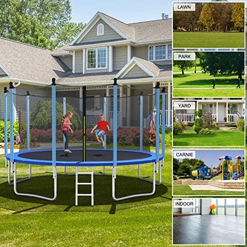 【ラスト1点】 Giantexトランポリン、囲いネット付き15 Ft ASTM認定レクリエーショナルトランポリン、大人用屋外大型トランポリン 【TMF1621626985】(58414円)