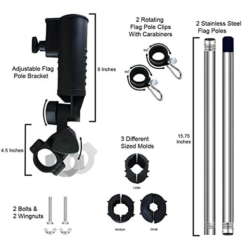 IUゴルフカート旗とフラッグポールホルダーマウントセット IUゴルフカート旗とフラッグポールホルダーマウントセット