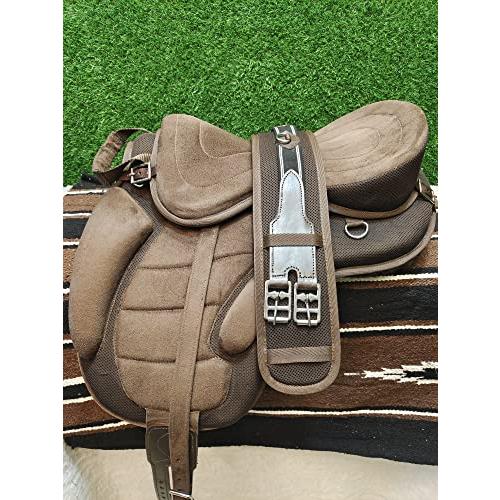 USED Manaal Enterprises All Purpose Synthetic Treeless FREEMAX English Horse Saddles Tack Get Matching Girth&Leather Straps and Aluminium Stirrups Siz 【GM5765086713】(20767円)