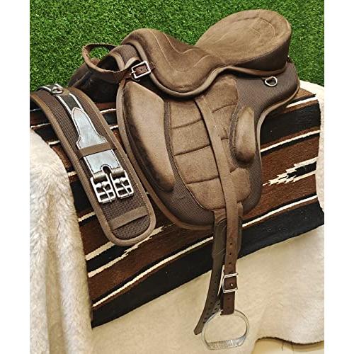 USED Manaal Enterprises All Purpose Synthetic Treeless FREEMAX English Horse Saddles Tack Get Matching Girth&Leather Straps and Aluminium Stirrups Siz 【GM5765086713】(20767円)