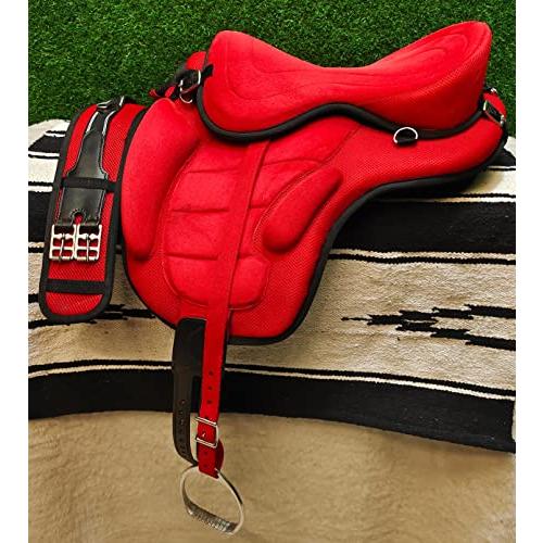 【新品】 Manaal Enterprises All Purpose Synthetic Treeless FREEMAX English Horse Saddles Tack Get Matching Girth&Leather Straps and Aluminium Stirrups Siz 【FK7391310543】(26625円)